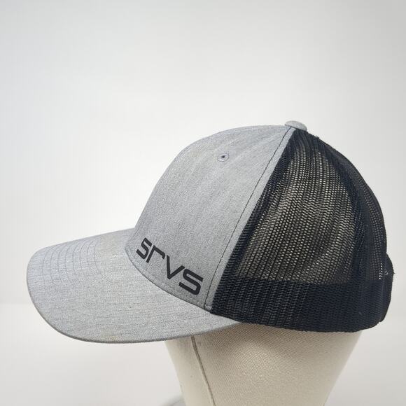 Srvs Snapback Trucker Hat Gray One Size Adjustable Mesh Back Classics Yupoong - Picture 3 of 9